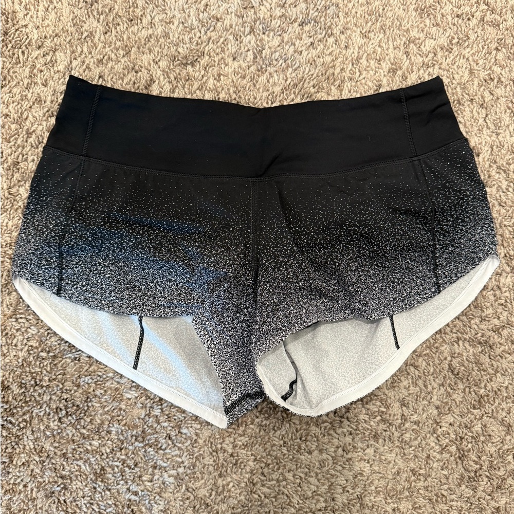 Lululemon Athletica splattered Speed Shorts
